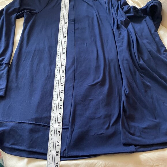 Bobeau Women's Jacket/Blazer/Top Open front Navy Blue Size L - Picture 9 of 10